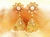 White Kemp Pearls Jhumkas