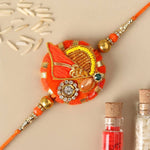 Thumbnail for Festive Zardosi Rakhi & Kaju Katli Box - Distacart