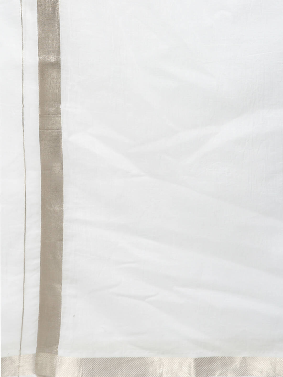 Ramraj Cotton Mens Cotton Silver Jari Dhoti - White - Distacart