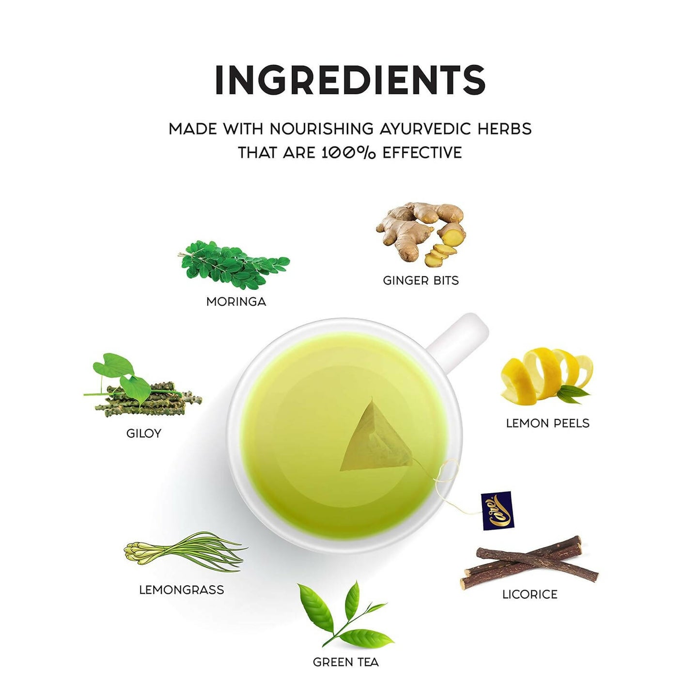 Care Moringa & Giloy Green Tea Bags with Lemongrass - Distacart