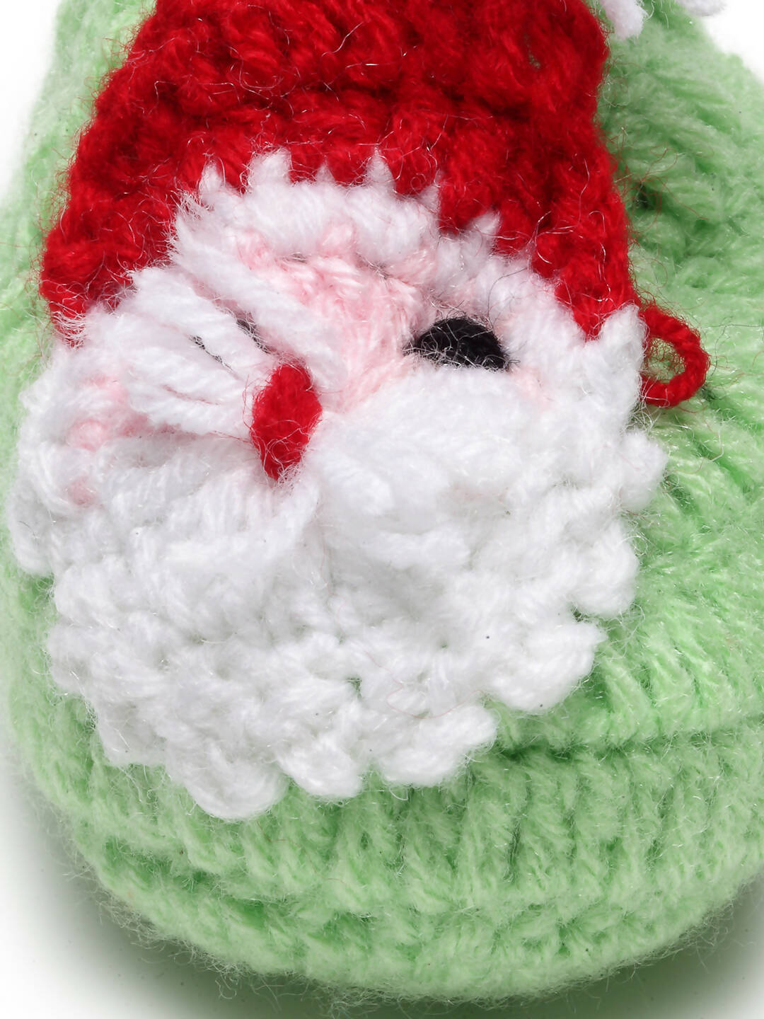 Chutput Kids Woollen Hand Knitted Santa Face Booties - Green - Distacart