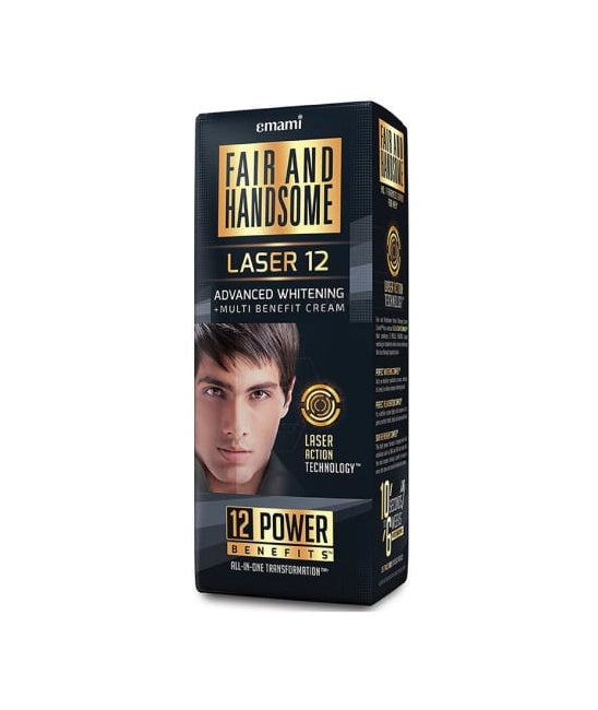 Emami Fair and Handsome Laser 12 Advanced Whitening and Multi-Benefit Cream: 60 gm