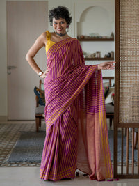 Thumbnail for Suta Mustard Woven Design Pure Cotton Saree - Distacart