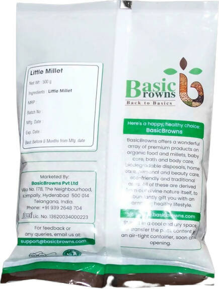 BasicBrowns Little Millet / Samalu - Distacart
