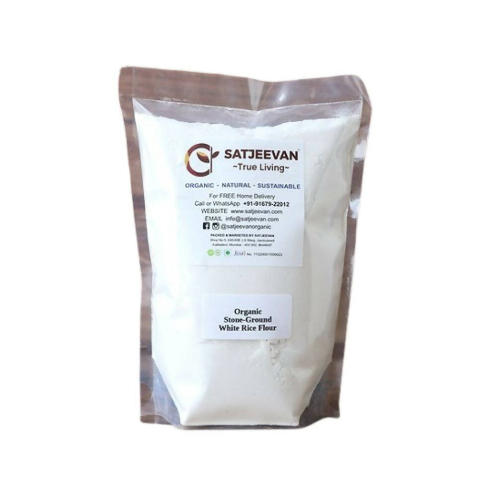 Satjeevan Organic Stone-Ground White Rice Flour - Distacart