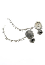 Thumbnail for Mominos Fashion Johar Kamal Trendy Oxidized Silver Plated Bahubali Jhumkas - Distacart