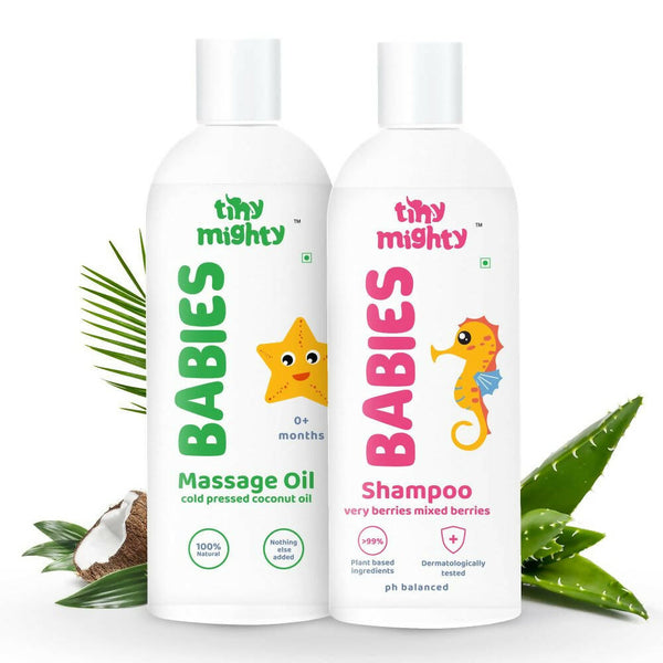 Tiny Mighty Baby Shampoo And Massage Oil Combo - Distacart