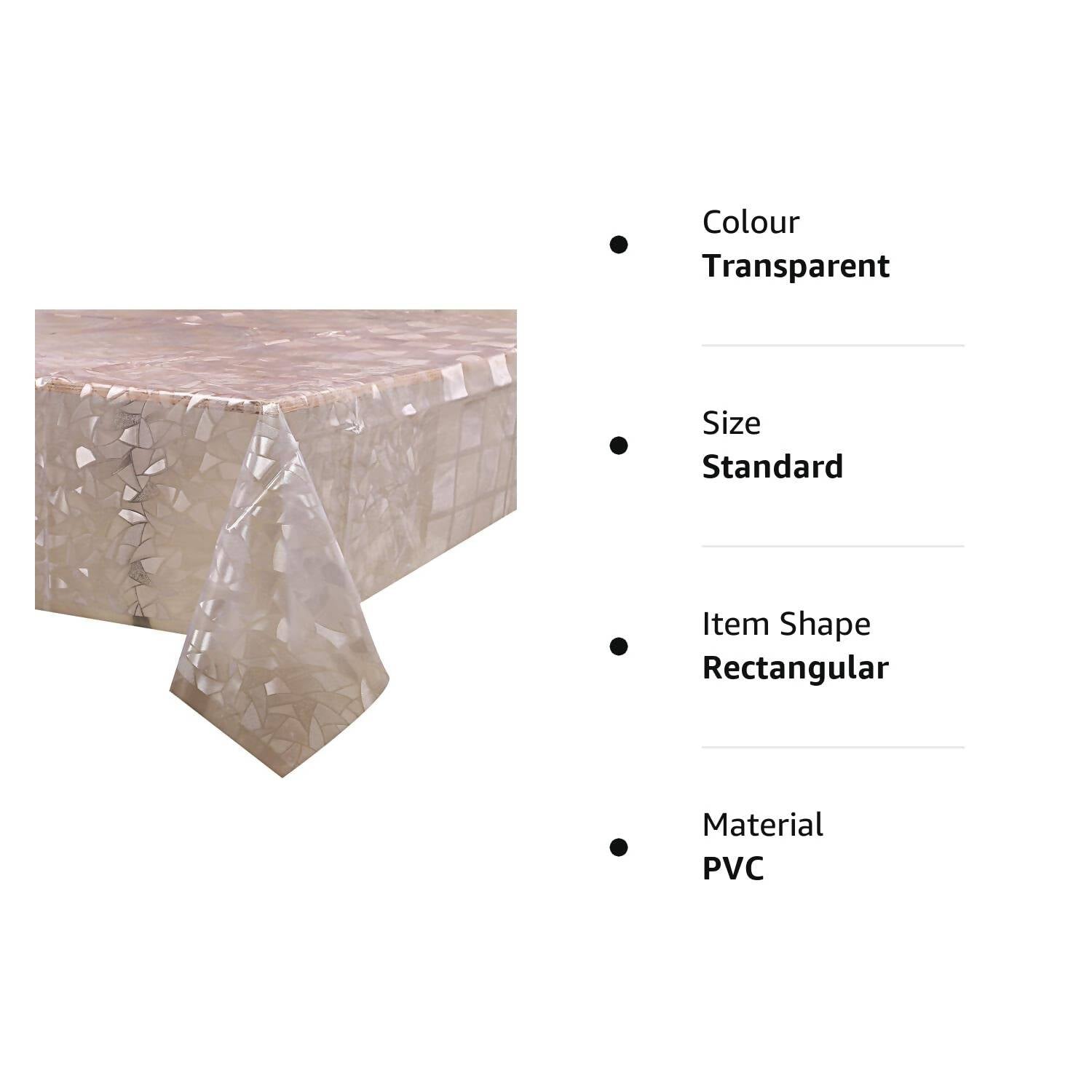 Kuber Industries Transparent Dining Table Cover 6 Seater - Distacart