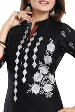 Thumbnail for Snehal Creations Designer Long Raw Silk Embroidery Kurti - Distacart