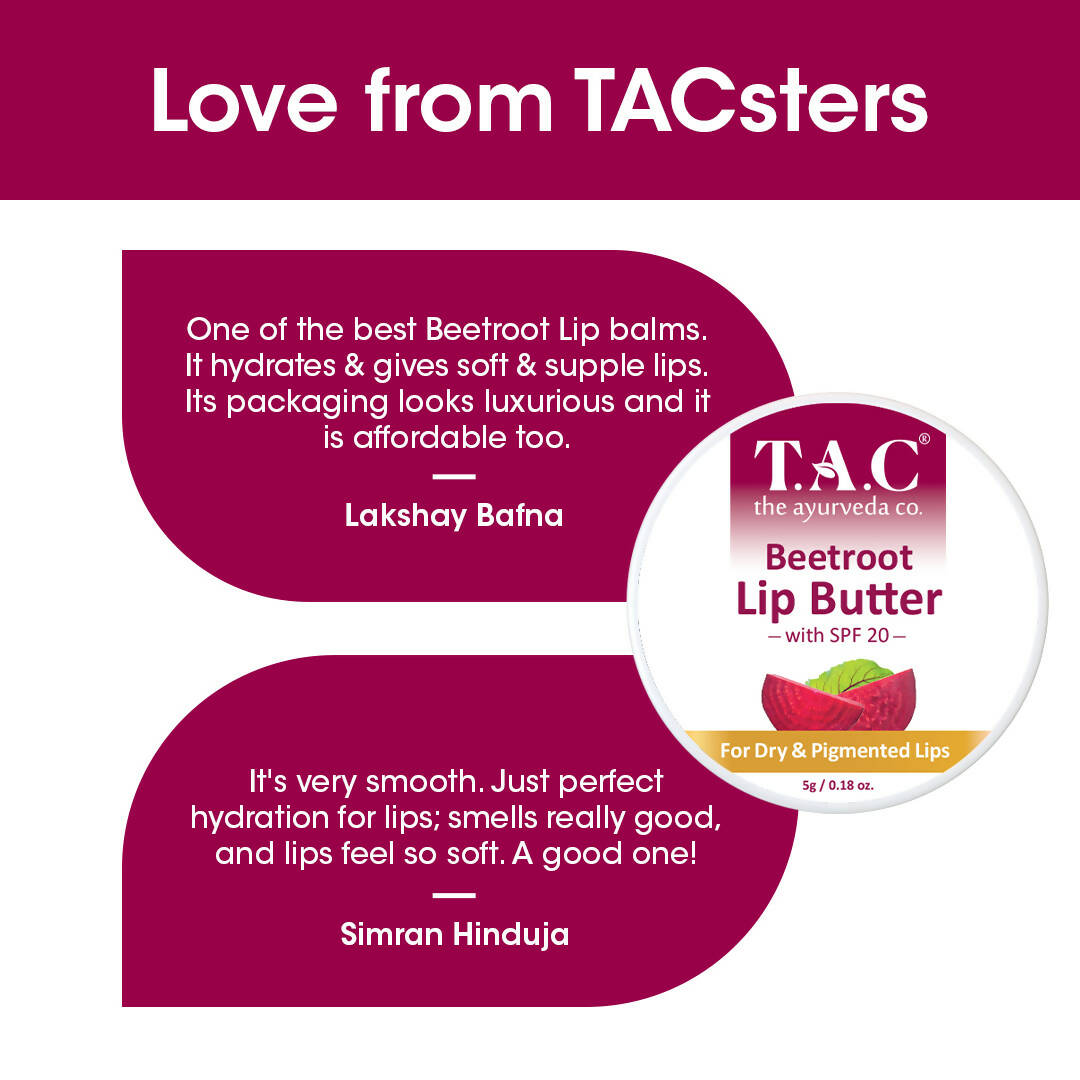TAC - The Ayurveda Co. Beetroot Lip Balm - Distacart