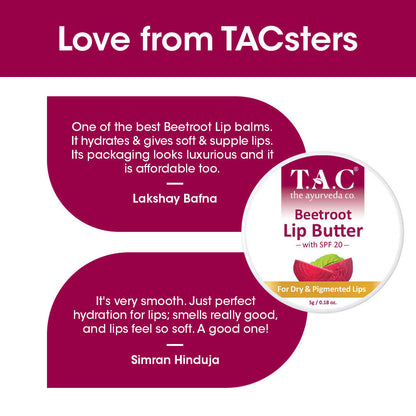 TAC - The Ayurveda Co. Beetroot Lip Balm - Distacart
