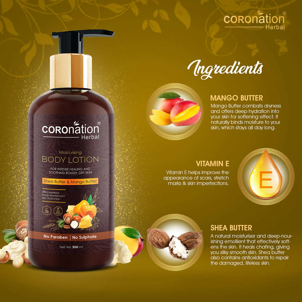 Coronation Herbal Shea Butter & Mango Butter Body Lotion - Distacart