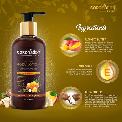 Coronation Herbal Shea Butter & Mango Butter Body Lotion - Distacart