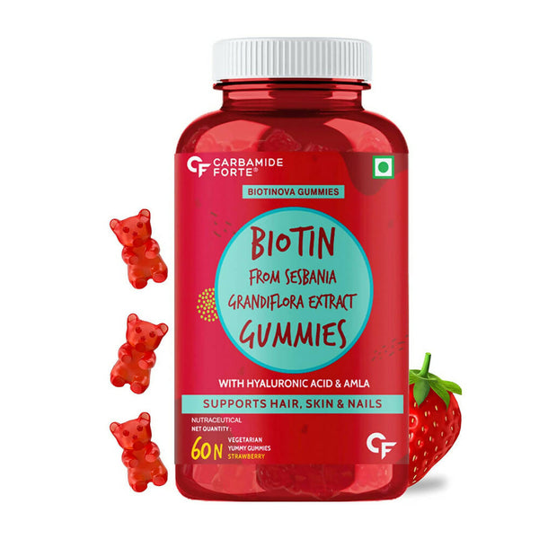 Carbamide Forte Biotin From Sesbania Extract Gummies - Strawberry - Distacart