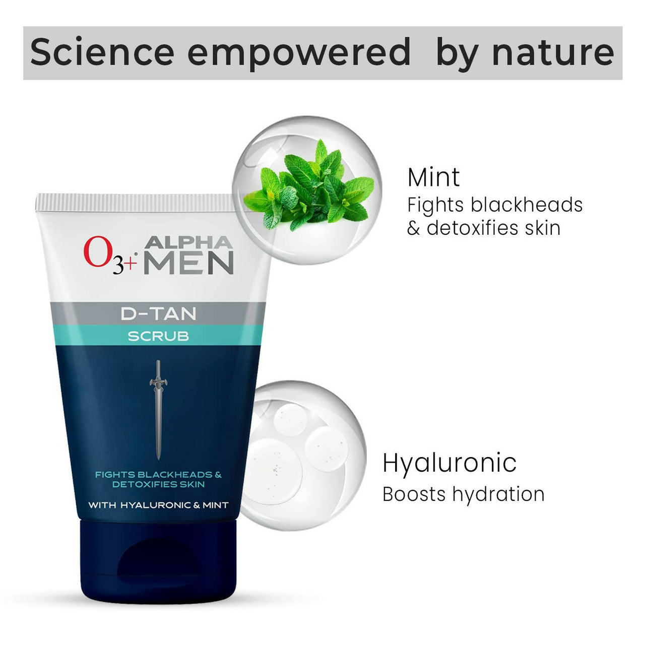Professional O3+ Acno D-TAN Scrub With Hyaluronic & Mint - Distacart