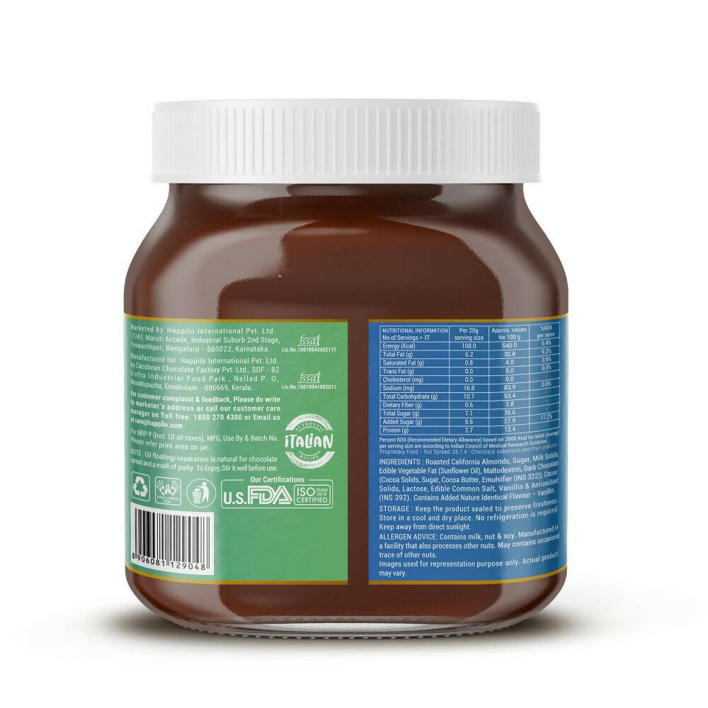 Happilo Premium Chocolate Almond Spread - Distacart