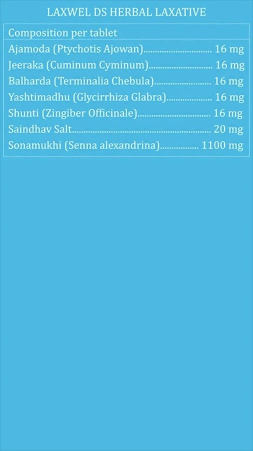 Purayati Laxwel DS Herbal Laxative Tablets
