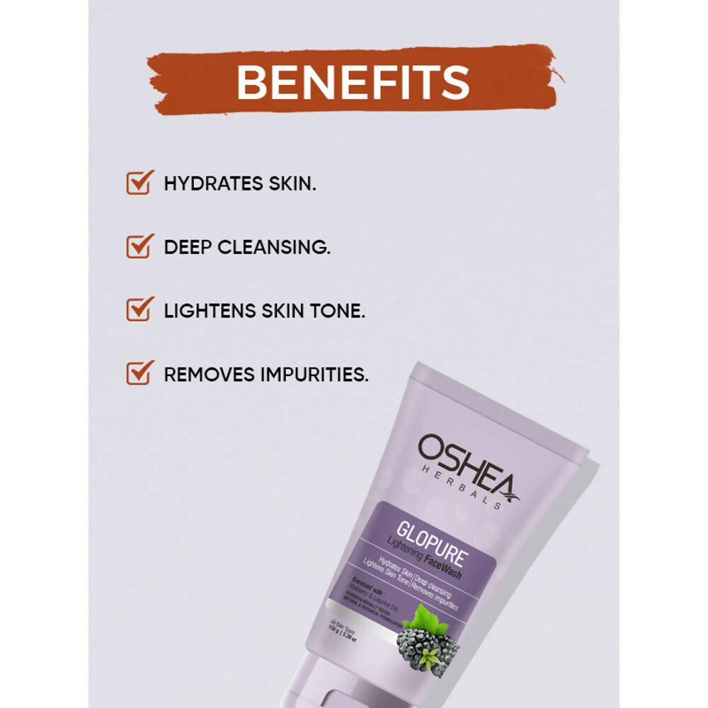 Oshea Herbals Glopure Lightening Face Wash - Distacart