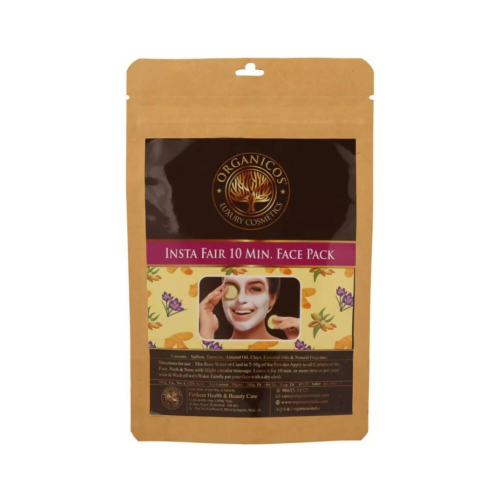 Organicos Insta Fair 10 Min Face Pack - Distacart