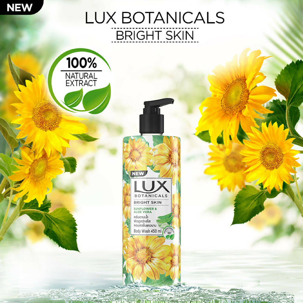 Lux Botanicals Bright Skin Body Wash with Sunflower & Aloe Vera - Distacart