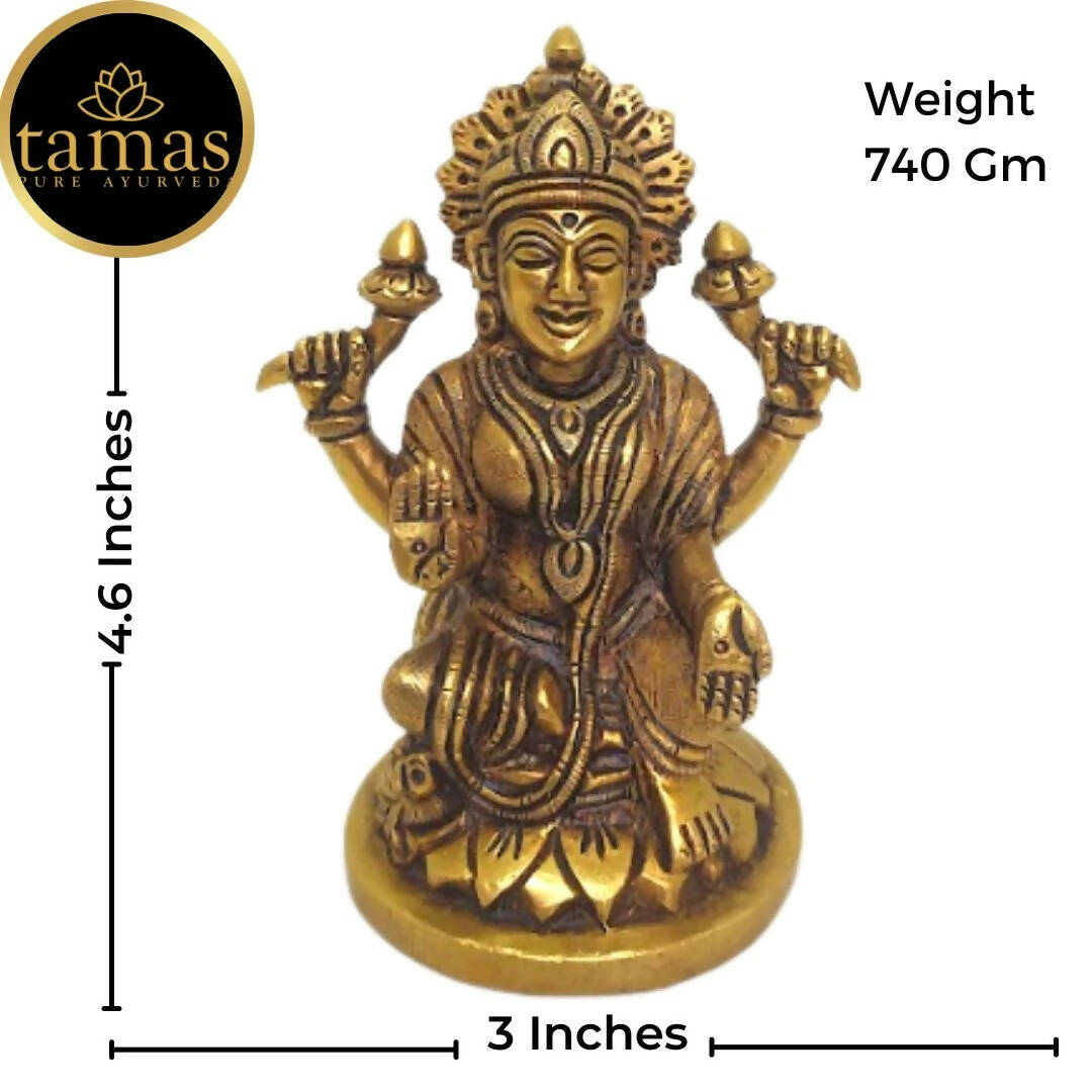 Tamas Brass Lord Ganesh Lakshmi Statue (Golden) - Distacart