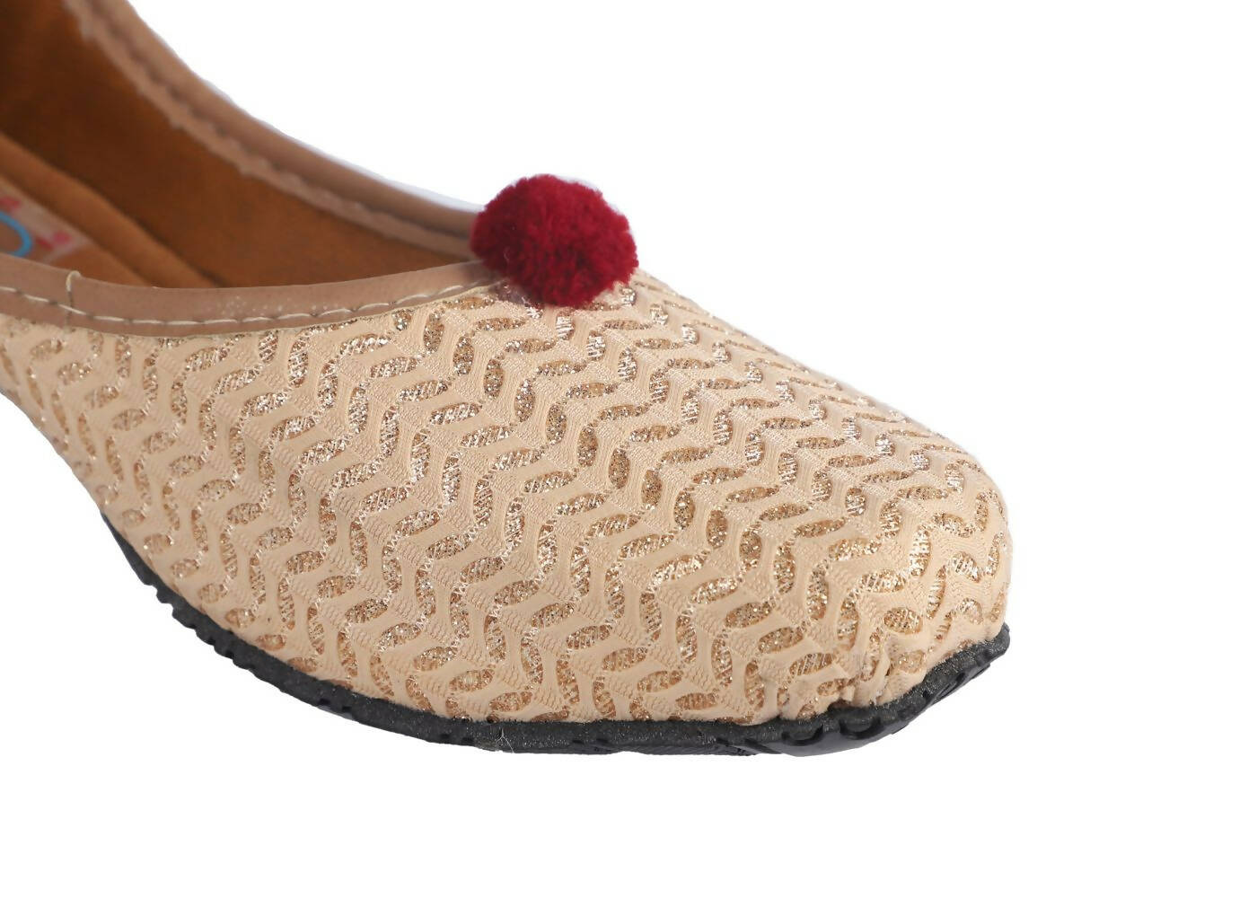 Tiny Bugs Girls Ethnic Wear Juttis - Gold - Distacart