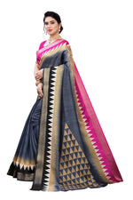 Thumbnail for Vamika Grey Linen Jari Border Saree (GUNJAN GREY) - Distacart