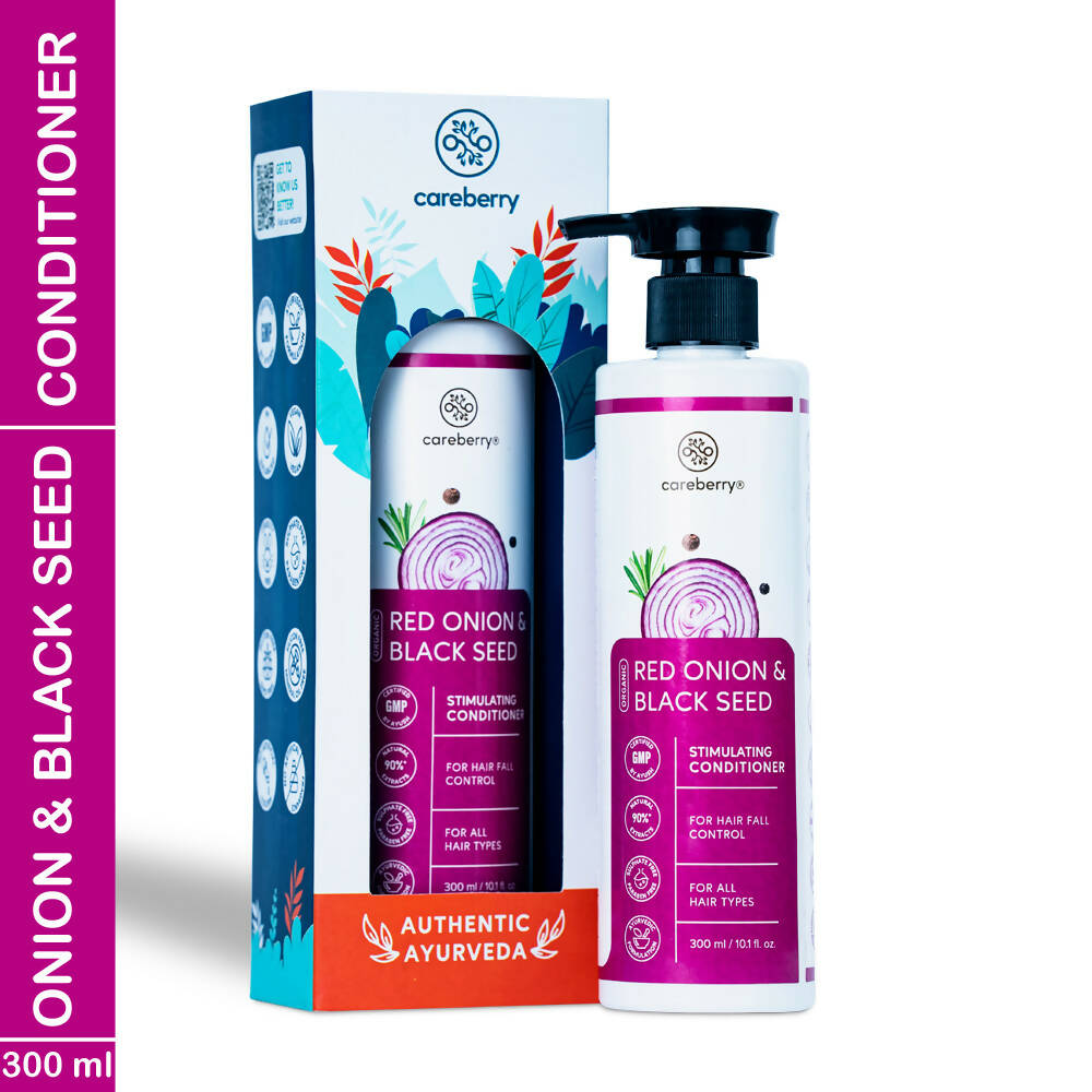 Careberry Organic Red Onion & Black Seed Stimulating Conditioner For Anti Hair Fall - Distacart