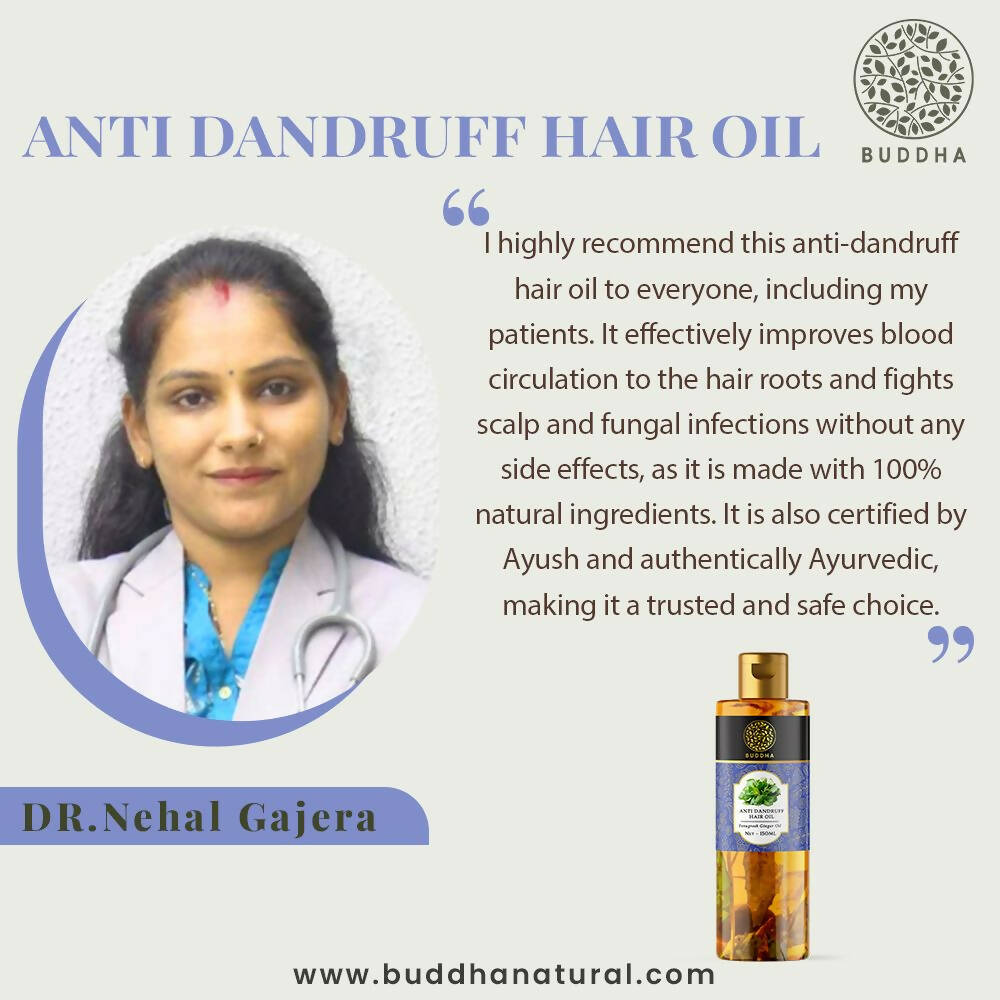 Buddha Natural Dandruff Hair Oil - Distacart