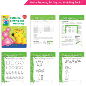 Excel Maths Early Skills Ages 3 - 4 Years (Set of 3) | Mathematics Book for Kids Nursery | Maths Combo Book Set - Distacart