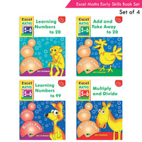 Thumbnail for Excel Maths Early Skills Ages 5-6 Year Books for Senior KG| Set of 4| Numbers, Addition, Subtraction, Multiply, Divide - Distacart