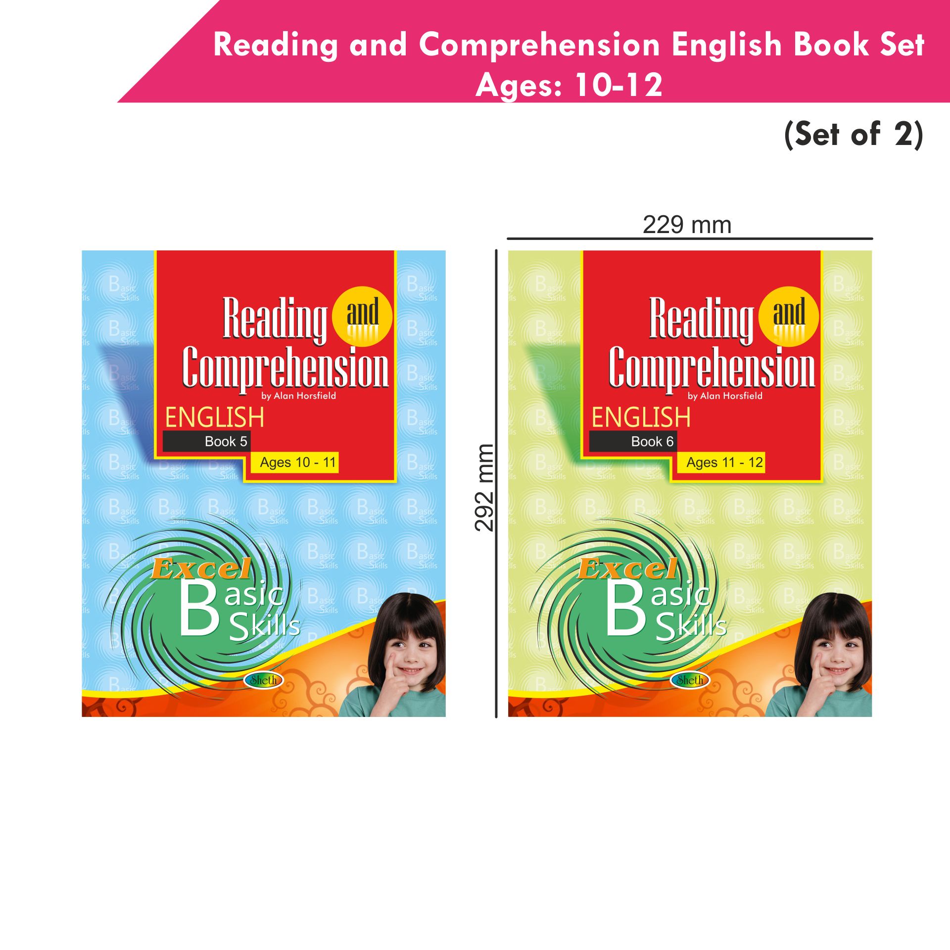 Reading and Comprehension English Book Set ges 10 - 12 (Set of 2) - Distacart