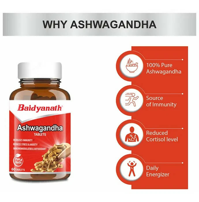 Baidyanath Kolkata Ashwagandha Tablets - Distacart