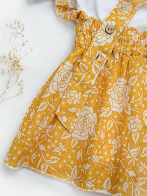 Halemons Gathered Skirt Frock With Shoulder Frilled Straps - Distacart