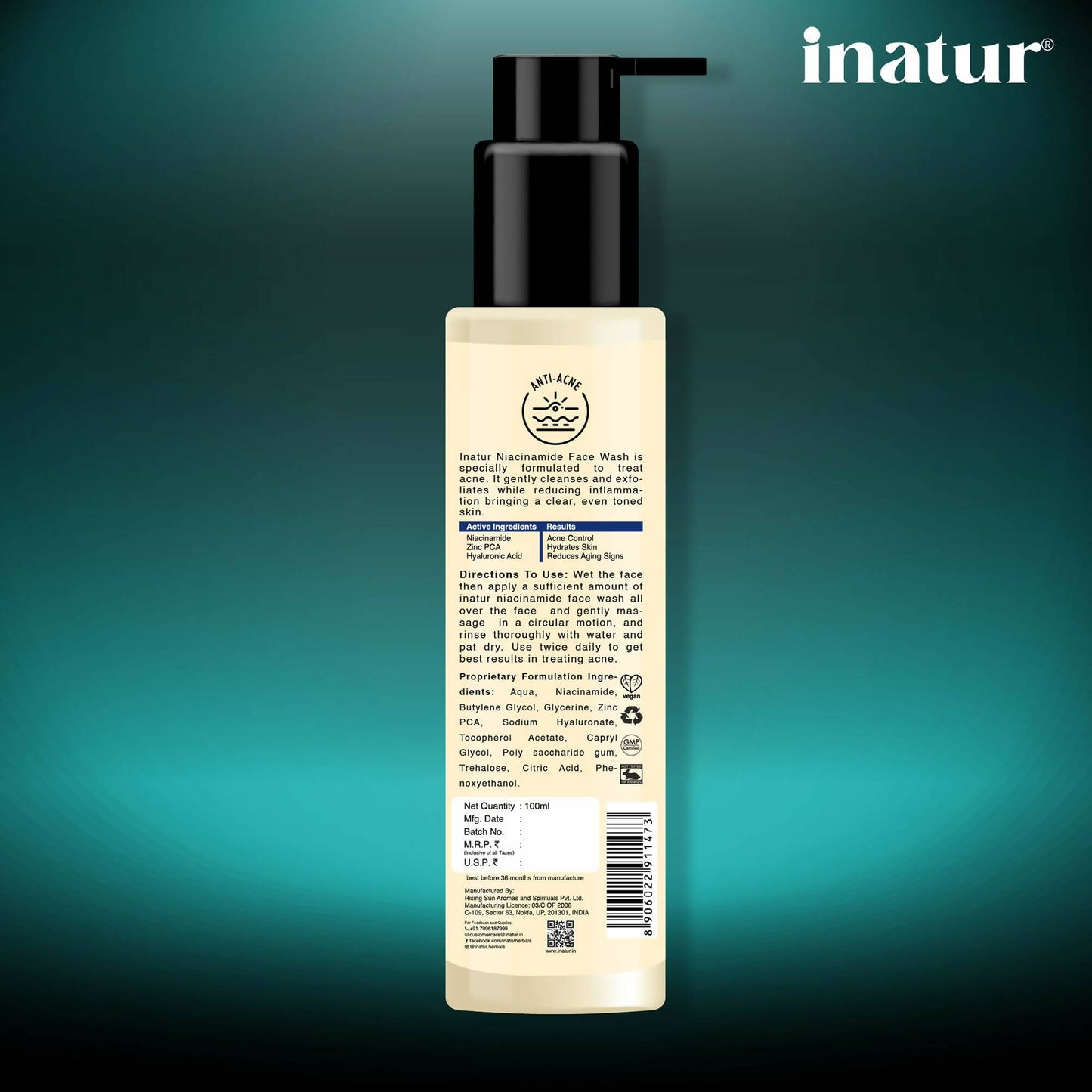 Inatur Niacinamide Face Wash - Distacart