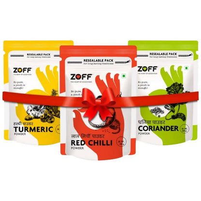 Zoff Foods CTC Combo - Red Chili, Coriander & Turmeric Powder - Distacart