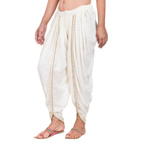 Thumbnail for Asmaani Offwhite color Dhoti Patiala with Embellished Border