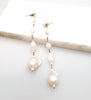 Bling Accessories Swarovski Crystal Stud long Earrings with Baroque Pearls - Distacart