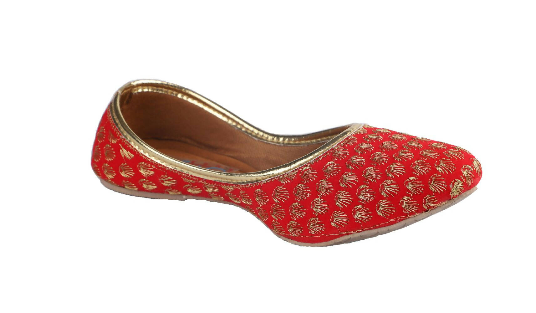 Tiny Bugs Girls Sequin Detailing Ethnic Juttis - Red - Distacart