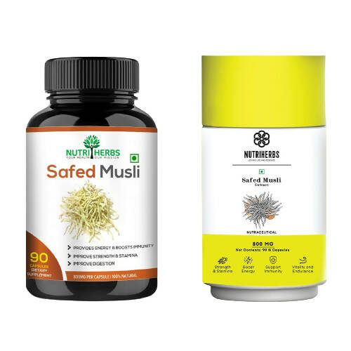 Nutriherbs Safed Musli Capsules - Distacart