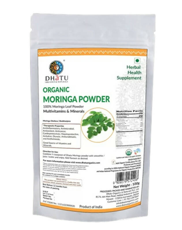 Dhatu Organics & Naturals Moringa Powder - Distacart