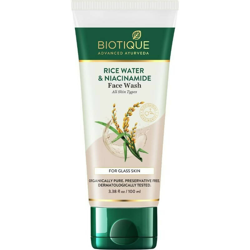 Biotique Advanced Ayurveda Rice Water & Niacinamide Gel Face Wash - Distacart