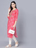 Myshka Women Pink Floral Printed Kurta - Distacart