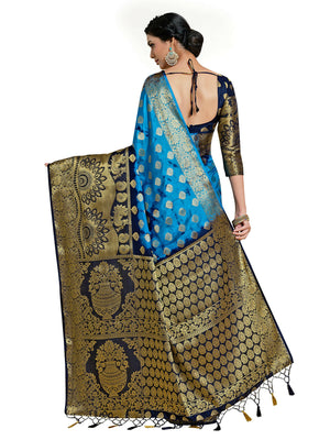 Mimosa Women's Banarasi Art Silk Multicolor Saree - Distacart