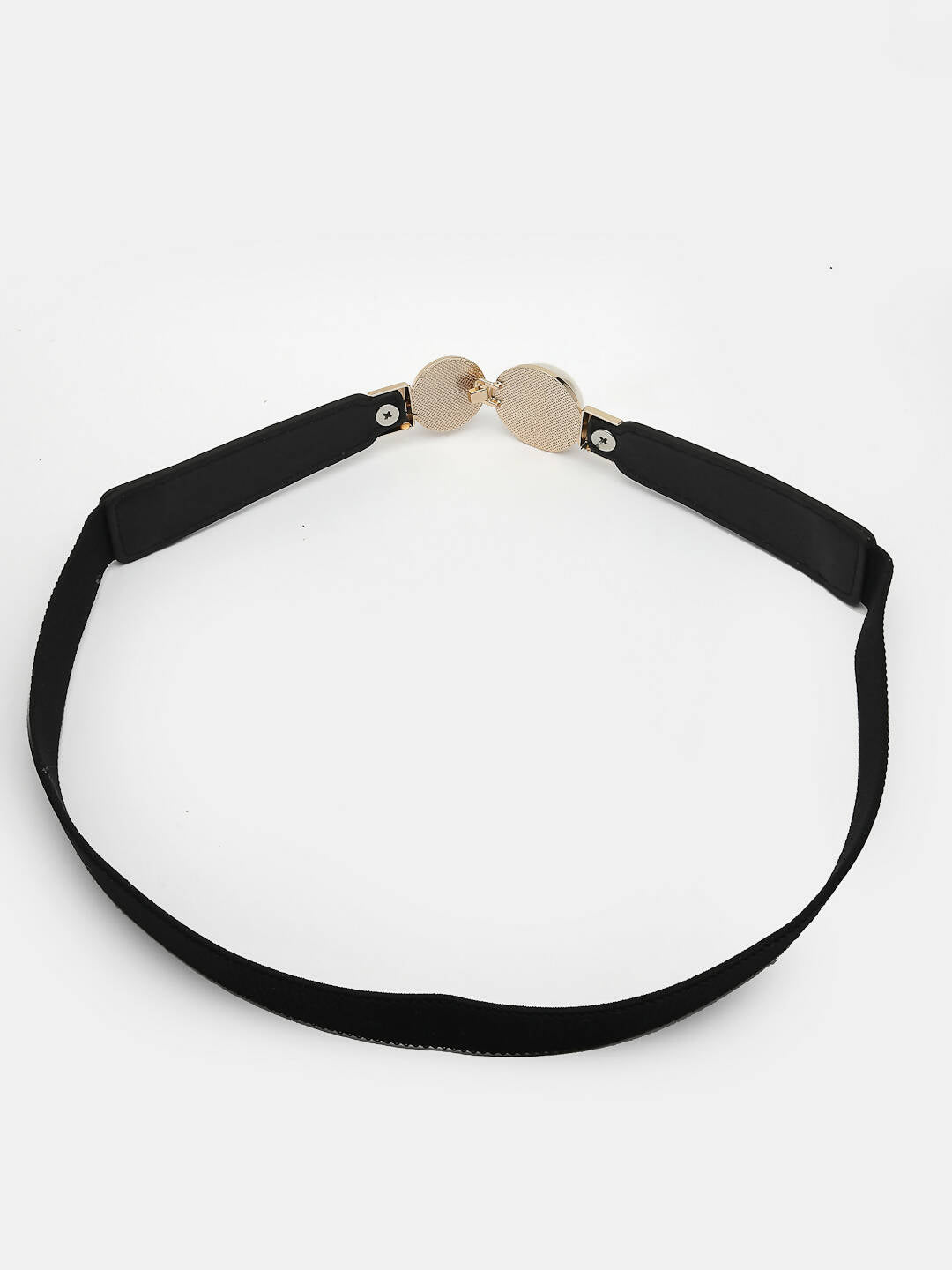 NVR Women Circular Black Stretchable Leather Belt - Distacart