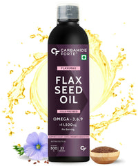Thumbnail for Carbamide Forte Flaxseed Omega 3 6 9 Oil for Eating Skin & Hair Growth - Distacart