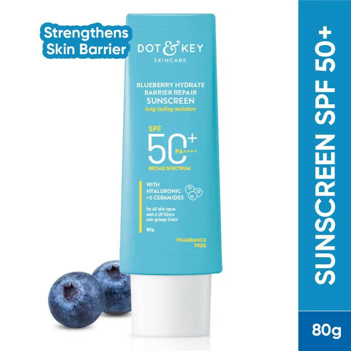 Dot & Key Blueberry Hydrating Barrier Repair Face Sunscreen SPF 50+ - Distacart