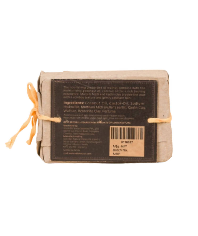 Isha Life Multani Mitti Walnut Soap (Paraben & SLES Free) - Distacart