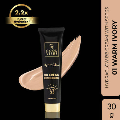 Good Vibes HydraGlow BB Cream SPF 25 with Orange Extract - Warm Ivory - Distacart