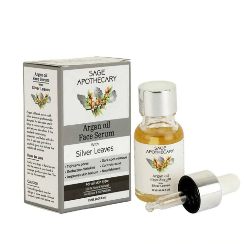 Sage Apothecary Argan Oil Face Serum With Silver Leaves